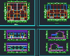 某农村二层双拼住宅施工图免费下载 - 建筑户型平面图 - 土木工程网